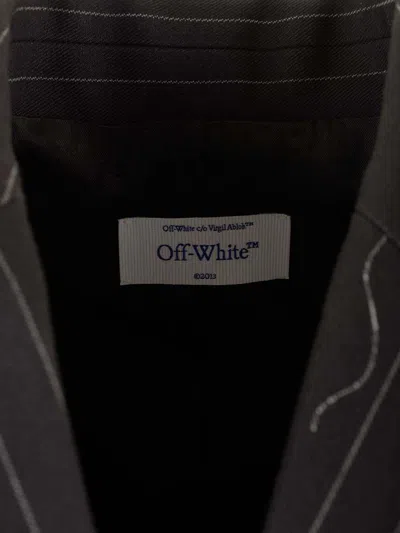 Off-white Pinstriped Blazer Jackets Grey