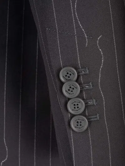 Off-white Pinstriped Blazer Jackets Grey