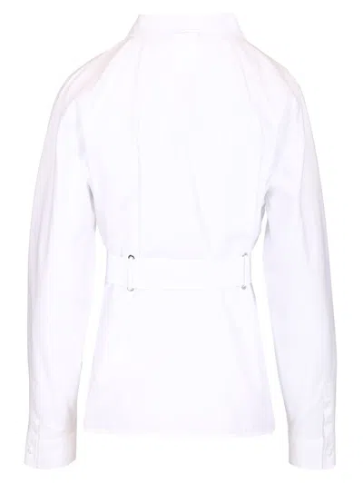 Max Mara Poplin Shirt With Belt Shirts White