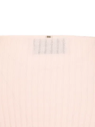 Sportmax Ribbed Cotton T-shirt Tops Rose