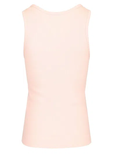 MAISON KITSUNÉ RIBBED TANK TOP TOPS ROSE 
