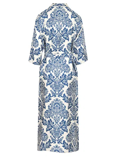 'S MAX MARA SILK CHEMISIER DRESS DRESSES BLUE 