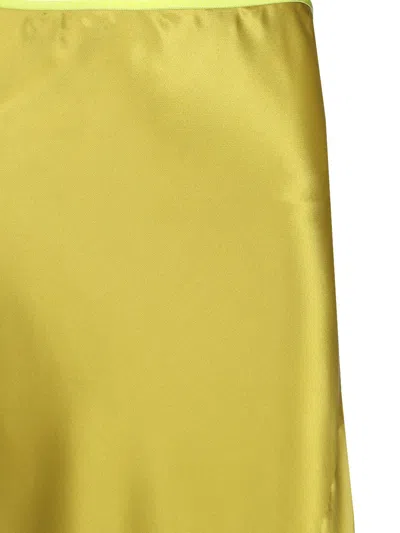 Dries Van Noten Silk Midi Skirt Skirts Green