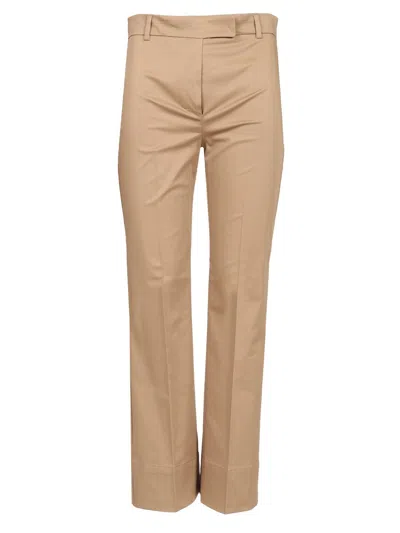 S Max Mara Skinny Satin Trousers Beige
