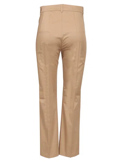 S Max Mara Skinny Satin Trousers Beige