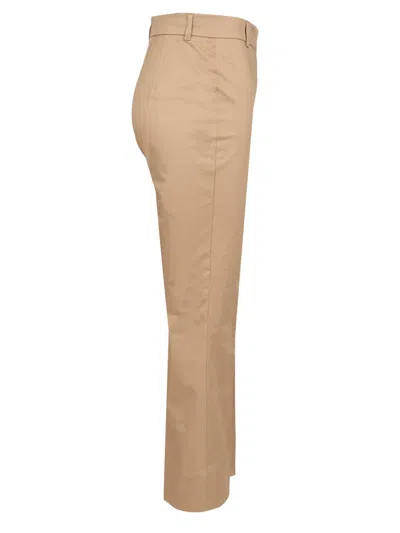 S Max Mara Skinny Satin Trousers Beige