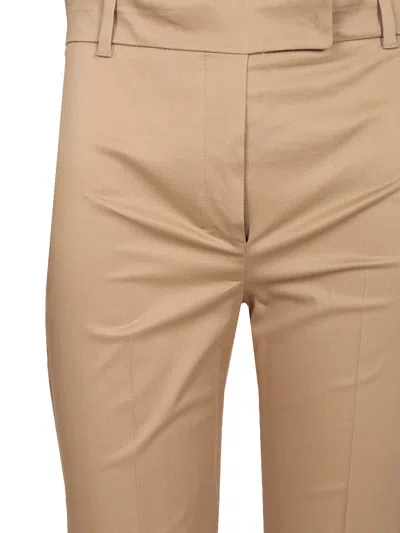 S Max Mara Skinny Satin Trousers Beige