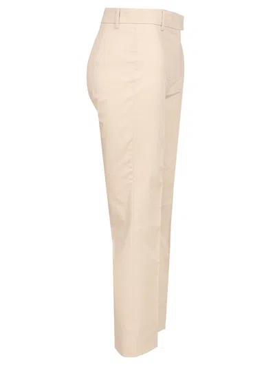 S Max Mara Skinny Satin Trousers Beige