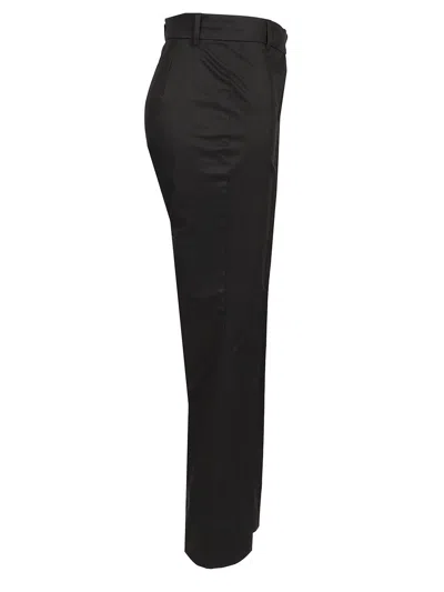 S Max Mara Skinny Satin Trousers Black