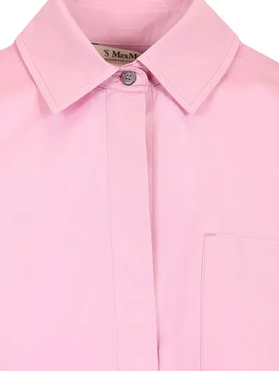 S Max Mara Straight Poplin Shirt Shirts Rose