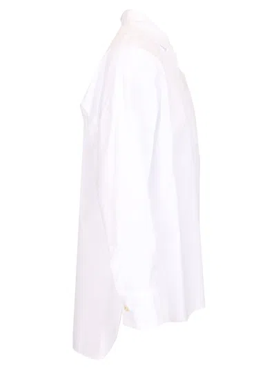 S Max Mara Straight Poplin Shirt Shirts White
