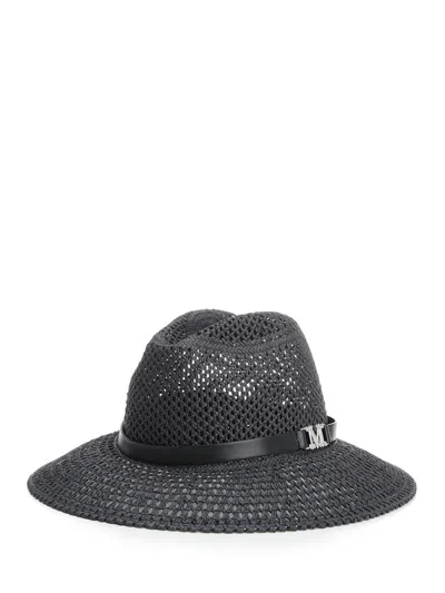 Max Mara Wide Brim Hat Hats Black