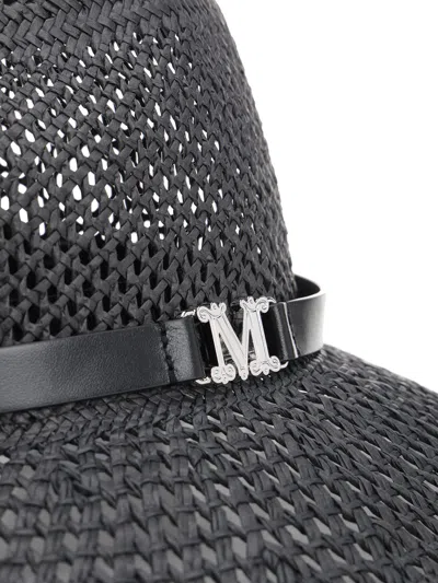 Max Mara Wide Brim Hat Hats Black