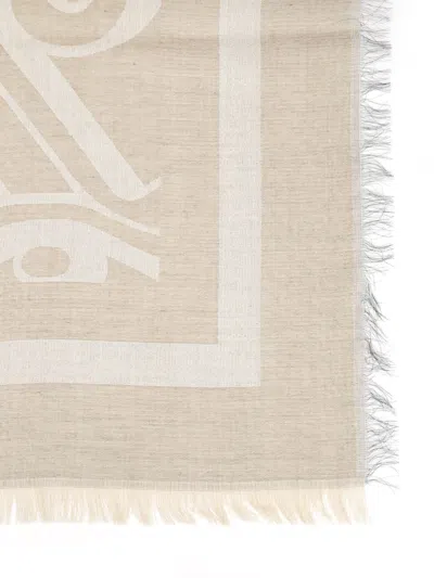 Max Mara Wool Blend Scarf Scarves And Foulards Beige