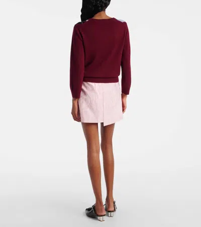 Ganni Cashmere Wool Mix Cardigan In Brown