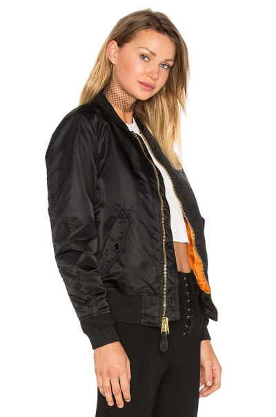 Shop Alpha Industries Ma-1 W Bomber In Black