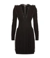 BALMAIN Ruffled Long Sleeve Mini Dress