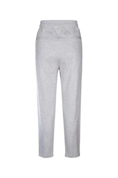 Brunello Cucinelli Light Grey Cotton Blend Sweatpants
