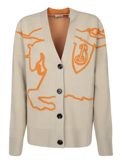 Burberry Knight Hunter Beige Ochre Cardigan