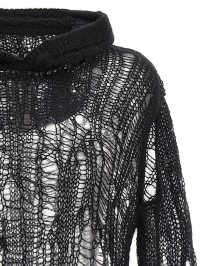 Rick Owens Spider Hoodie Sweaters And Cardigans Black In Black