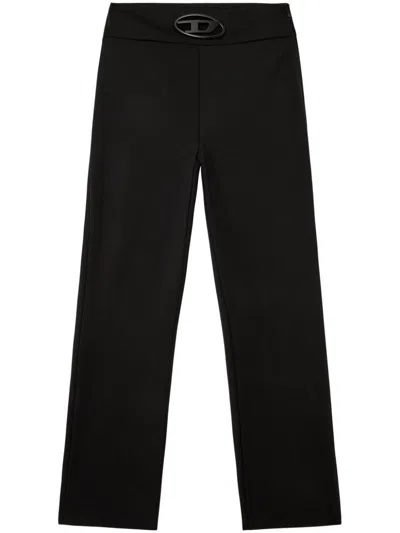 Diesel Straight Leg High-waisted Trousers With Belt Loops