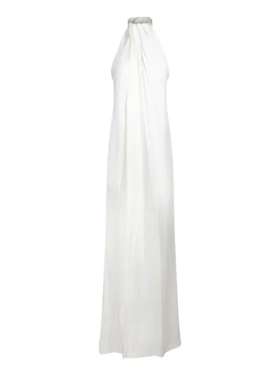 Stella Mccartney Envers Draped Satin Halterneck Dress