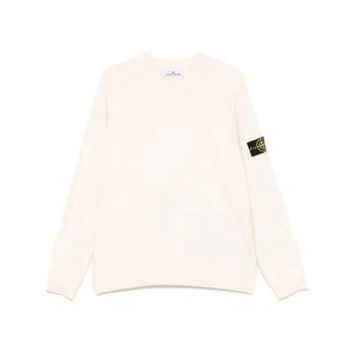 Stone Island Wool Blend Sweatshirt With Iconic Logo Patch And Timeless Design