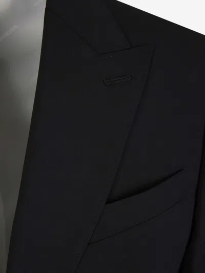 Dsquared2 Straight Wool Suit In Black