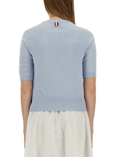 Thom Browne Women's 4bar Knitted Tshirt In Blue