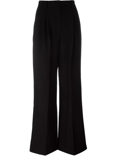 Marc Jacobs Cropped Satin-crepe Wide-leg Pants In Black