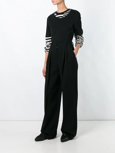 Marc Jacobs Cropped Satin-crepe Wide-leg Pants In Black | ModeSens