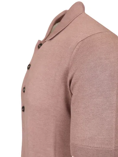 Shop Tagliatore Silk And Viscose Polo Polo Shirt Violet