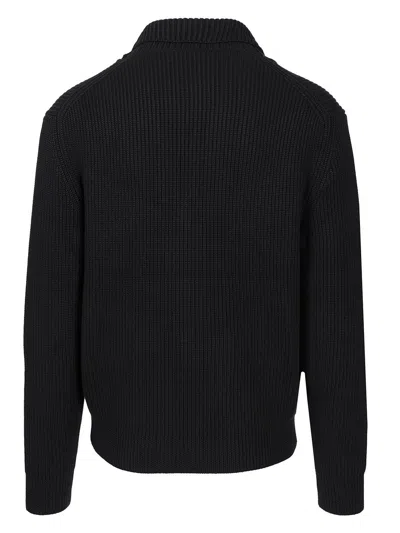 Tom Ford Cashmere Knit Sweater With Buffalo Horn Buttons And Shawl Collar