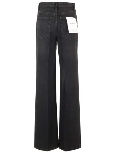 Frame Le Slim Palazzo High-rise Wide-leg Jeans In Black