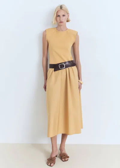Mango Shoulder Pad Maxi Dress