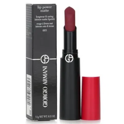 Armani Collezioni Armani Lip Power Matte Longwear & Caring Intense Matte Lipstick 0.11 oz # 603 Dramatic Makeup 361427