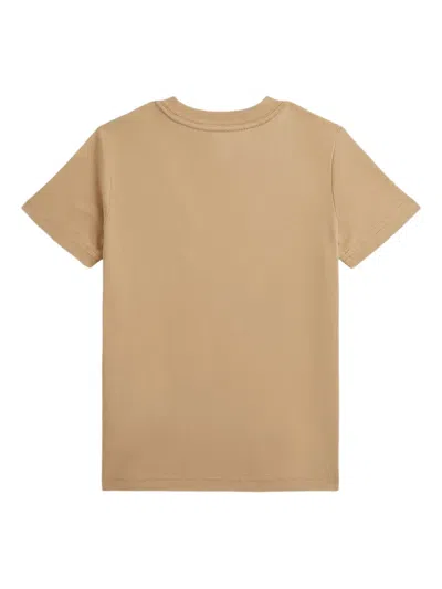 Polo Ralph Lauren Vintage Khaki/c8668 Brand-embroidery Crewneck Cotton-jersey T-shirt 3-7