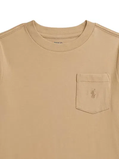 Polo Ralph Lauren Vintage Khaki/c8668 Brand-embroidery Crewneck Cotton-jersey T-shirt 3-7