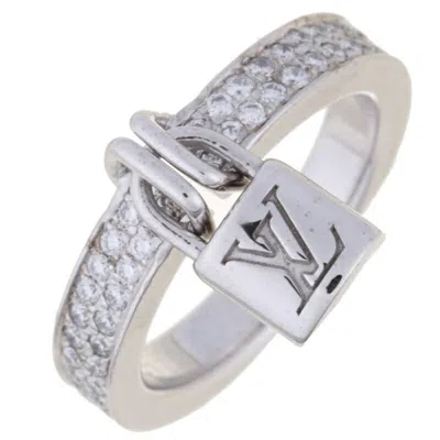 Pre-owned Louis Vuitton White Gold (18k) Band Ring ()