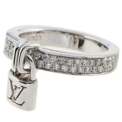 Pre-owned Louis Vuitton White Gold (18k) Band Ring ()