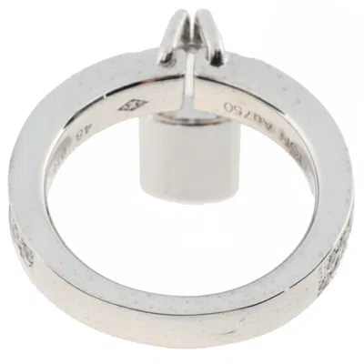 Pre-owned Louis Vuitton White Gold (18k) Band Ring ()
