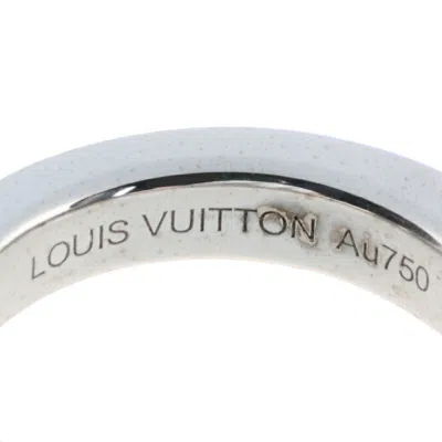 Pre-owned Louis Vuitton White Gold (18k) Band Ring ()