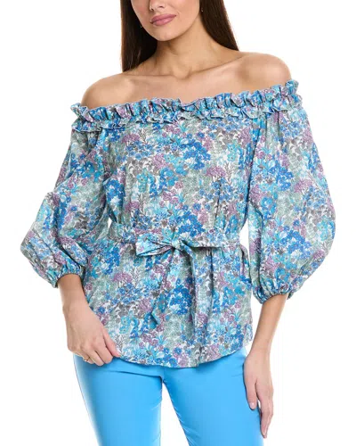 Sara Campbell Charleston Blouse In Blue