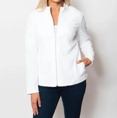 Sno Skins Textured Jacquard Jacket In White