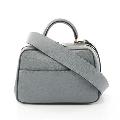Pre-owned Valextra Leather Handbag () In Blue