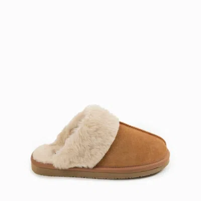 Minnetonka Women's Chesney Faux-shearling Slippers Women's Shoes In Brown