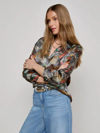 L Agence Dani Silk Blouse