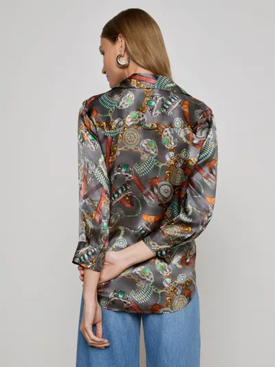 L Agence Dani Silk Blouse