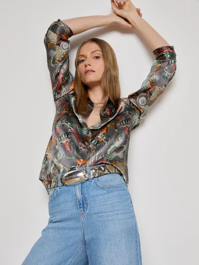 L Agence Dani Silk Blouse