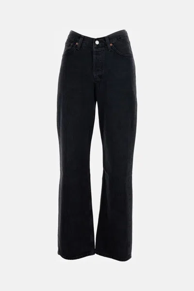 Agolde Wide Leg Five-pocket Jeans With Zip Fastener